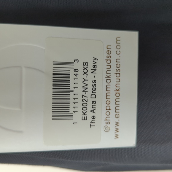 BNWT Emma Knudsen Midi Ana Dress in Navy Size XXS (Size 2-4) - Picture 9 of 9